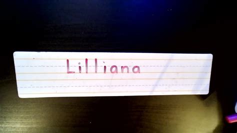 Lilliana Name Handwriting Youtube
