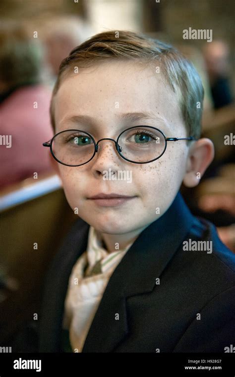 Portrait Of A Seven Year Old Boy Stock Photo Alamy