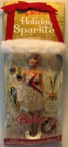 Holiday Sparkle Barbie Doll Tset Blonde Goldandred