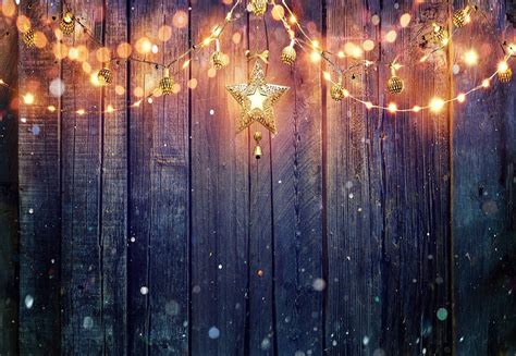 Light Star Wood Wall Photography Backdrop Christmas Background 10w