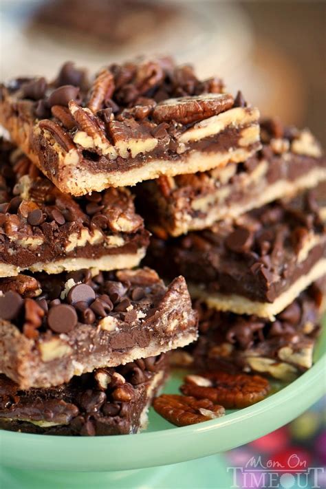 There's texture and crunch from the nuts, and the soft, tender shortbread crust is the. Chocolate Pecan Pie Bars - Mom On Timeout