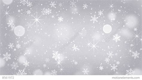 Silver Snowflakes And Stars Falling Seamless Loop 4k