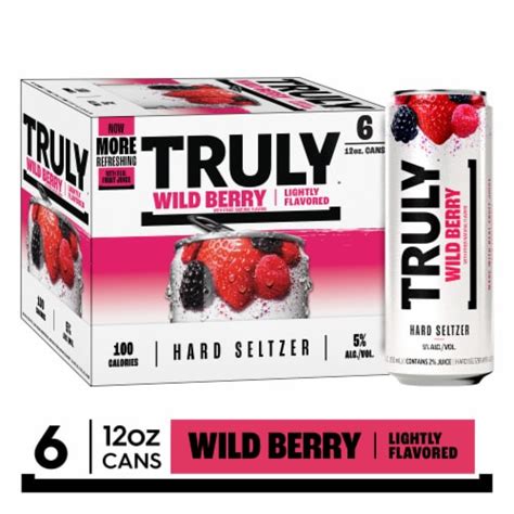 Truly Wild Berry Hard Seltzer 6 Cans 12 Fl Oz Fred Meyer