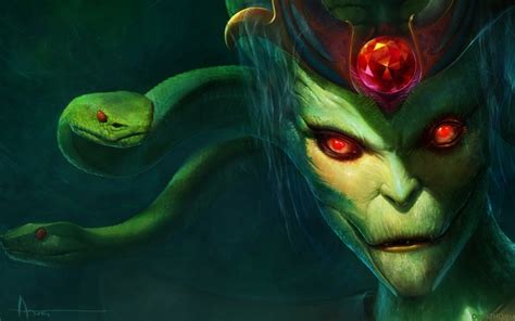 Medusa The Gorgon Epic Hd Art Dota 2 Game Wallpapers Gallery