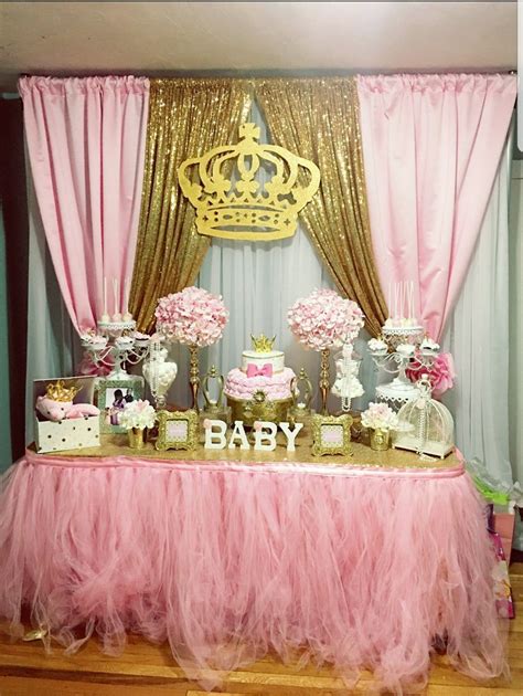 Pink And Gold Princess Baby Shower Catchmyparty Com Artofit Girl