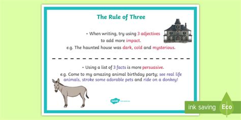 The Rule Of Three Example A4 Display Poster