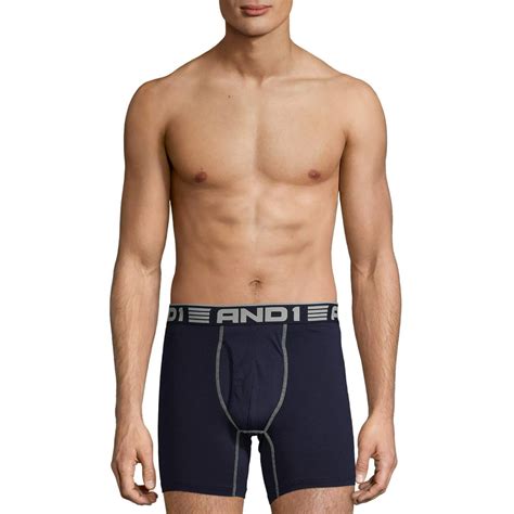 And1 And1 Mens Underwear Pro Platinum Boxer Briefs 6 Pack