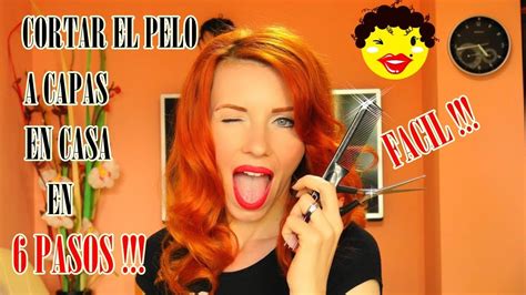 Entonces divide el cabello en cuatro secciones, las tres primeras conviértelas en coletas y deja la última suelta para mantener el largo que tienes. Cortar el Pelo a Capas en Casa en solo 6 Pasos/How To Cut ...