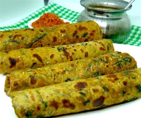 Once the paratha is cooked and browned, remove from the pan and keep it in a bowl or roti basket. Methi Paratha - Marathi Recipe | Madhura's Recipe