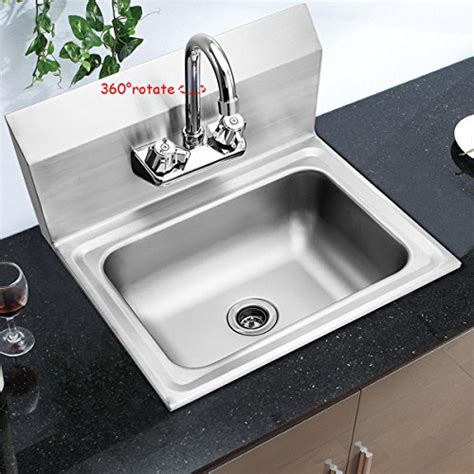 Giantex Commercial Stainless Steel Hand Washing Sink With Wall Mount