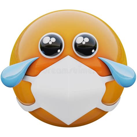 Bitterkeit Widerlich Cowboy Crying Emoji Mask Kennt Denken Stecker
