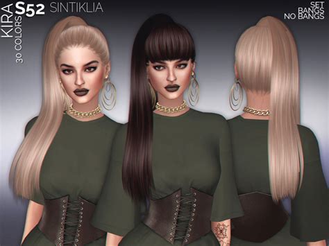 Hair Set S52 Kira By Sintiklia At Tsr Sims 4 Updates