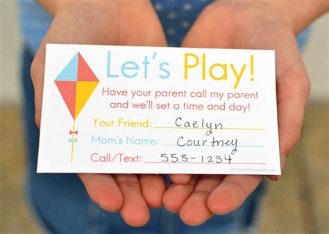 Download, print or send online with rsvp for free. Printable Playdate Invite Cards - Somewhat Simple