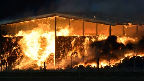 Fire engulfs Glenavy hay shed | Stuff.co.nz