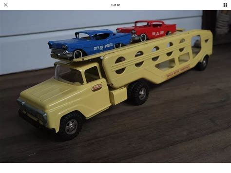1958 Tonka Car Carrier With Rare Cars Tonka Truck Toy Trucks Tonka