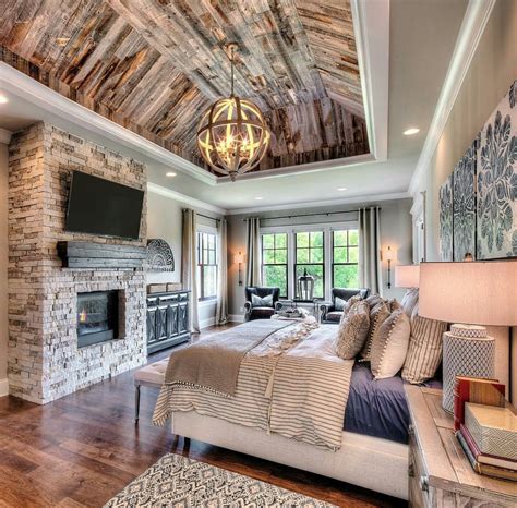 Great Mix Of Rustic And Luxury In This Starr Homes Master Bedroom