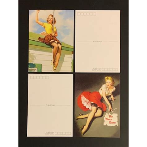 Sold Price Lot Of 15 Gil Elvgren Risque Pin Up Girl Postcards A March 6 0120 1000 Am Edt