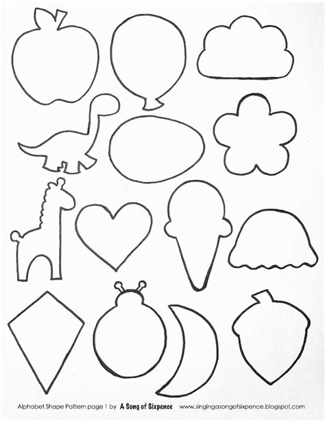 Cut Out Shapes For Kids Coloring Home