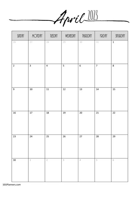 April 2023 Calendar Printable Word Mobila Bucatarie 2023