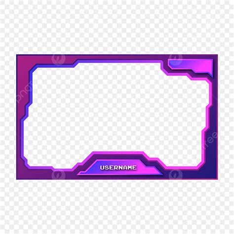 Twitch Overlay Vector Hd Images Twitch Overlay Stylish Violet Frame
