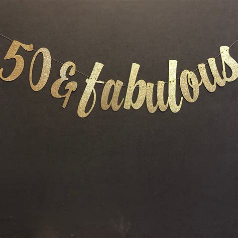 50 And Fabulous Banner 50th Birthday Banner 50th Birthday Etsy In 2020