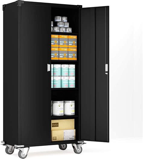 Buy Aobabo Steel Storage Cabinet With Wheels Lockable File Cabinet