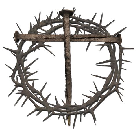 Crown Of Thorns And Cross Tattoos Nail Cross With Crown 3png Crown