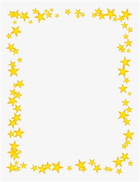 Download Gold Stars Scattered Border Borders For Paper Borders Star