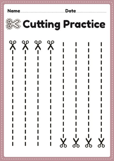 Cutting Worksheets For Kindergarten Printable Kindergarten Worksheets