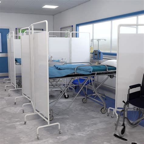 Folding Medical Screens On Castor Wheels Nhs Hospital Screens