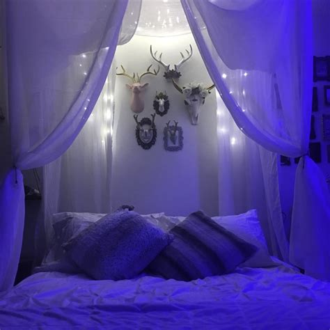 Diy Canopy Bed With Skulls And Fairy Lights Made By Leslie Read