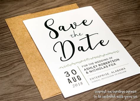 Save The Date Cards Rustic Save The Date Calendar Cards Simple Save