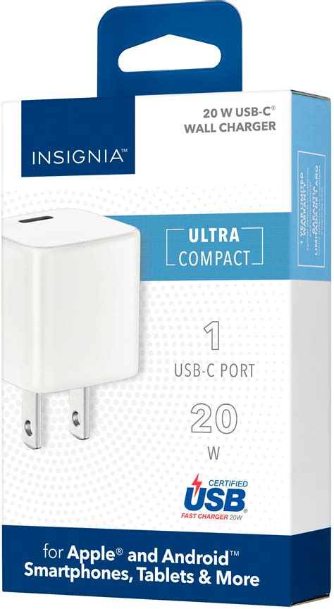 Best Buy Insignia 20 W Usb C Wall Charger White Ns Mwc20w1w