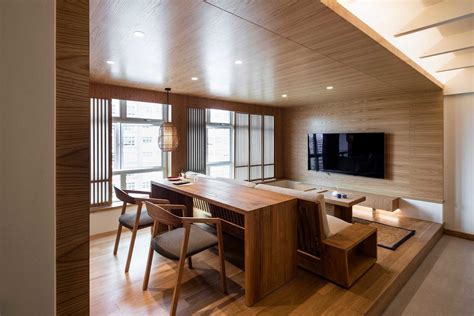 Shoji Doors Bukit Batok Japanese Apartment Zen Interiors Timber