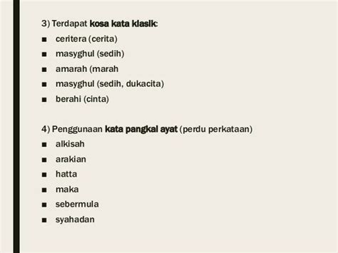 Kosa Kata Melayu Klasik Hwanada Web