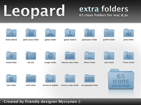 Leopard Extra Folder Icons By Myssynen On Deviantart