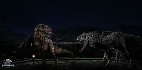 Jurassic World Trex Vs Indominus Rex By Najamsaqib36 Jurassic Park