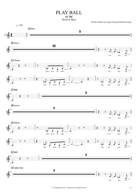 Play Ball Tab By Acdc Guitar Pro Full Score Mysongbook