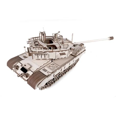 Lasergesneden Houten Tank 3D Puzzel DXF SVG CDR Vector Bestanden 3D