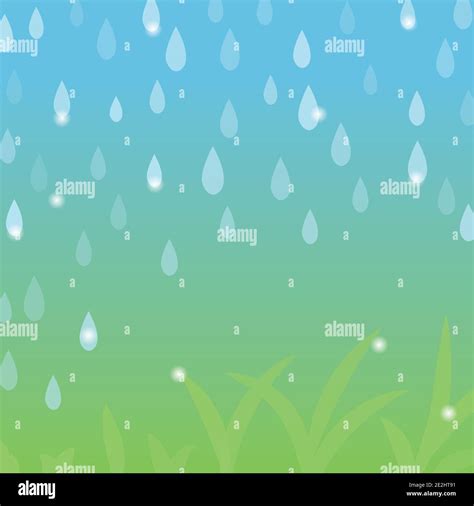 Spring Rainy Weather Vector Background Stock Vector Image And Art Alamy