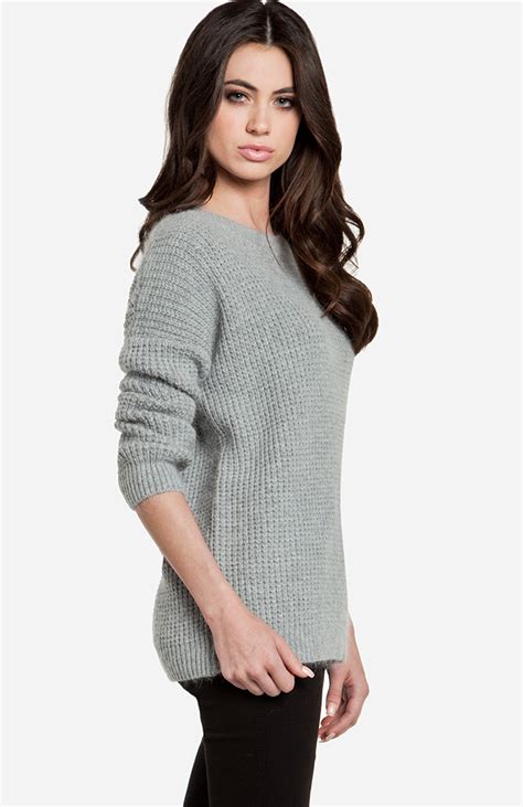 Glamorous Cozy Soft Sweater In Grey Dailylook