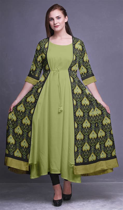 Bimba Anarkali Kleid Für Frauen Ausgestellte Kurti Chic Stil Ethnischen