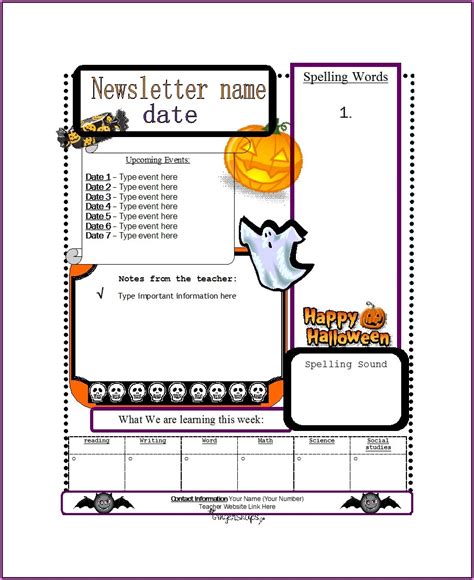 Daycare Newsletter Template Free