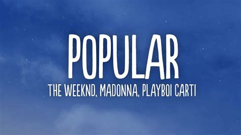 The Weeknd Playboi Carti And Madonna Popular Lyrics Youtube