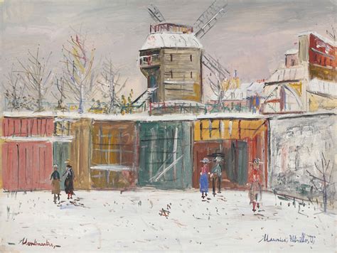 Maurice Utrillo 1883 1955 Le Moulin De La Galette Sous La Neige