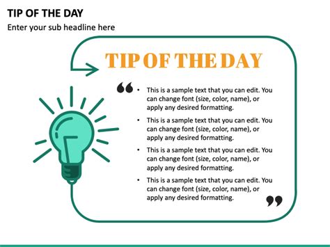 Tip Of The Day Powerpoint Template Ppt Slides