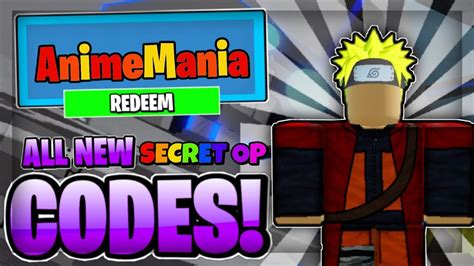 All 7 New Secret Op Codes In Anime Mania Roblox Anime Mania Youtube