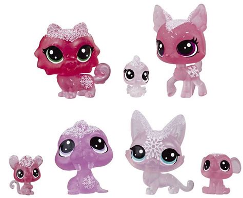 Littlest Pet Shop Frosted Wonderland Pink Collection Figure 7 Pack