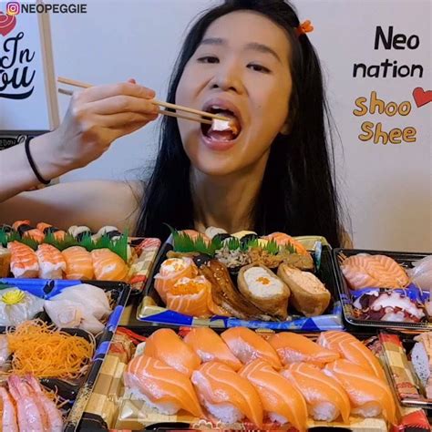Sushi And Sashimi Feast Salmon Sushi And Seafood Mukbang Massive