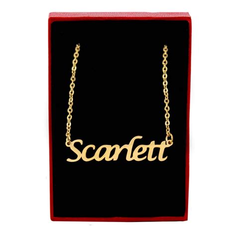 Scarlett Collar De Nombre De Oro Joyería Personalizada Etsy